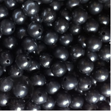 8mm Black Coloured Plastic Beads Qty 100 per pack 